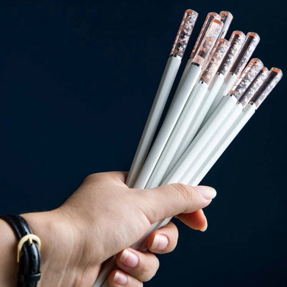 1 Pair Flower Print Chopstick - Picture 4 of 6